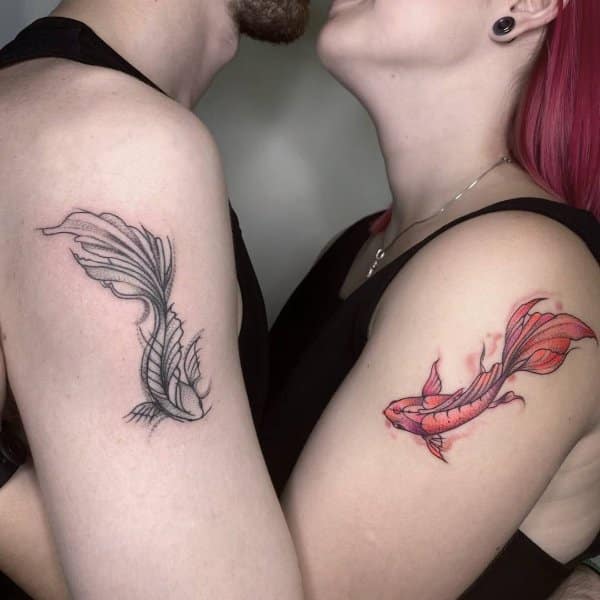 fish tattoos for couple