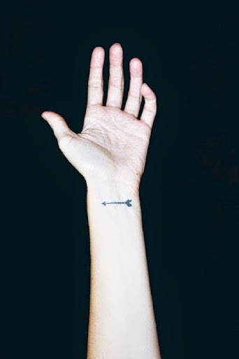 Small Tattoos small arrow tattoo on wrist