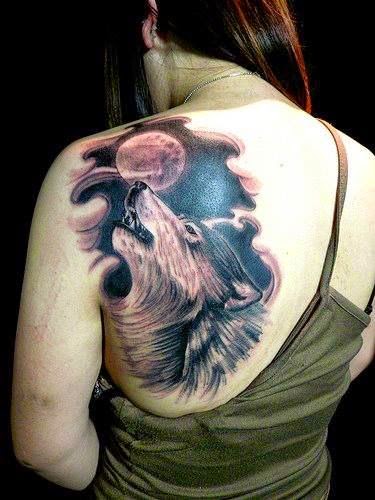 howling wolf tattoos for girls