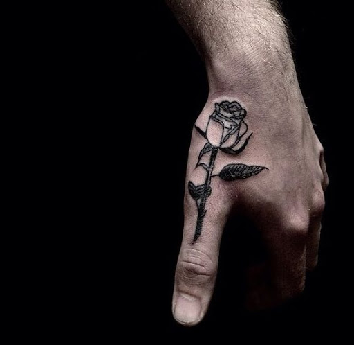 rose finger tattoos Rose finger tattoo