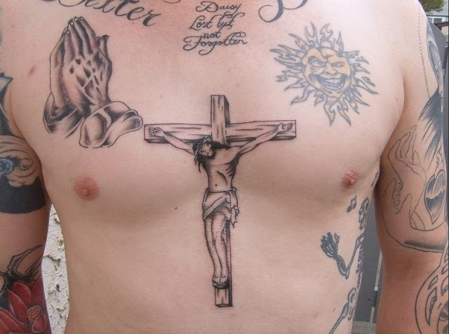 jesus Chest Tattoos