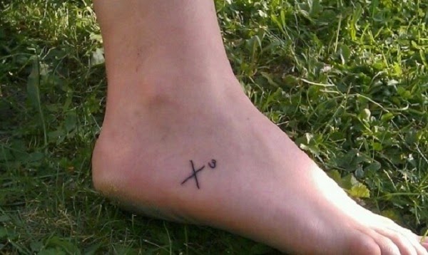 Small Tattoos small cross foot tattoos