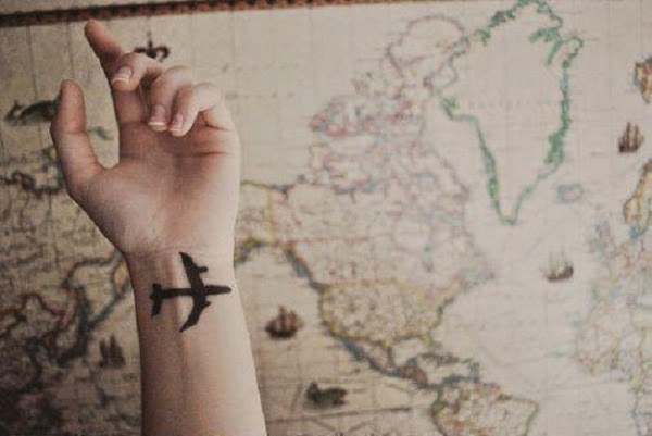 Small Tattoos small aeroplane tattoo on wrist