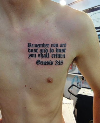 quotes Chest Tattoos