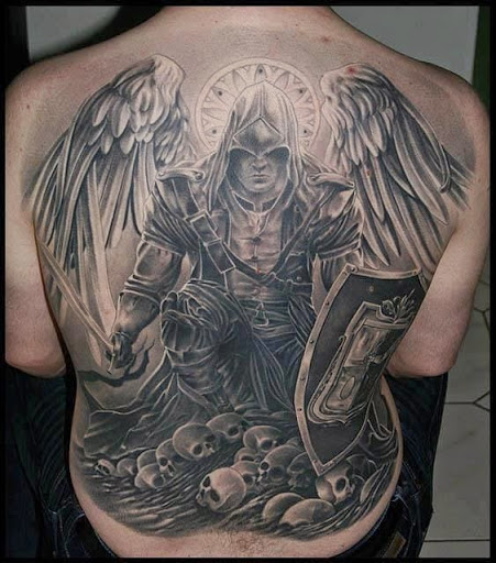 Angel tattoos warrior angel tattoos