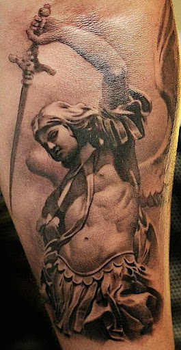 Angel tattoos warrior angel tattoos