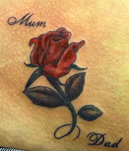 rose tattoo design for parents