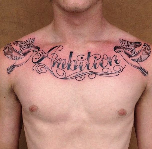 flying birds tattoos  on Chest