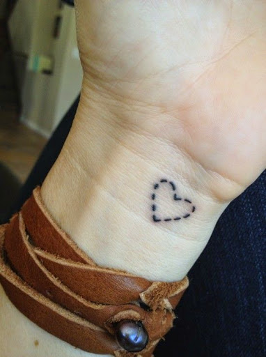 heart tattoos for girls on wrist