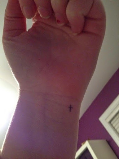 Small Tattoos tiny cross tattoo on wrist girl