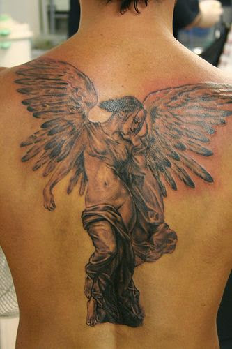 Angel tattoos female angel tattoos on back
