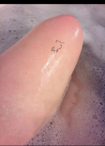 Small Tattoos small cat tattoos on leg