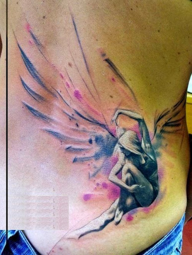 Angel tattoos watercolor angel tattoos
