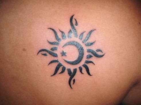 tribal sun tattoos