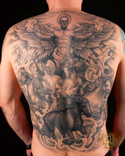 Angel tattoos full back angel tattoos