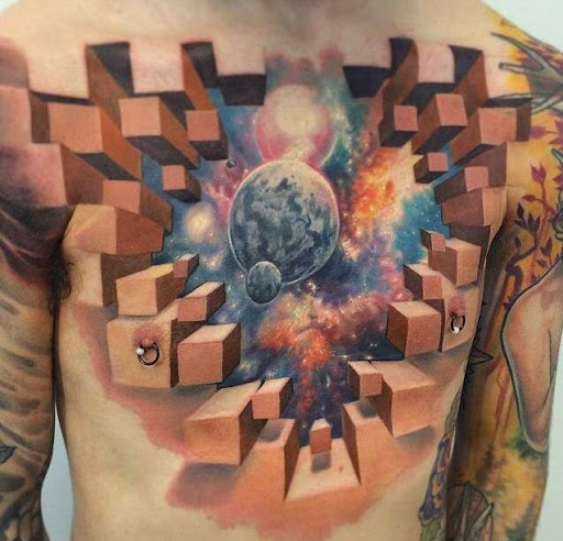 3d Chest piece Tattoos for men