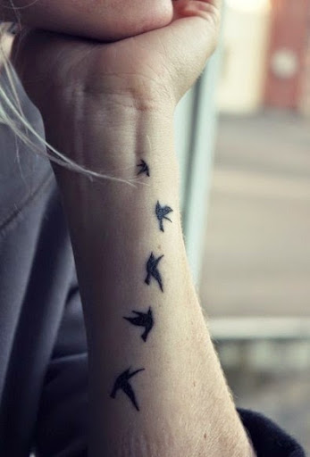 wrist tattoos cool birds flying wrist tattoos