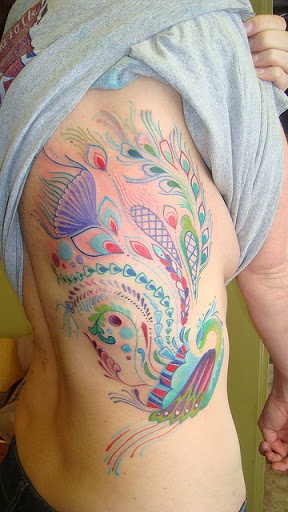 peacock tattoos for girls