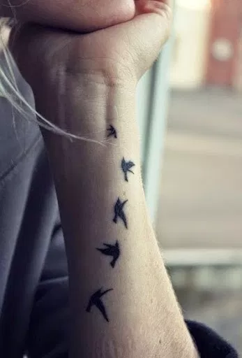 wrist tattoos cool birds flying wrist tattoos