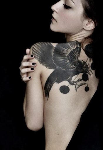 Tattoos for girls crow tattoos for girls