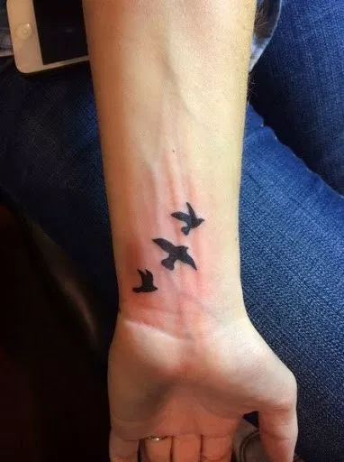 wrist tattoos flying birds wrist tattoo ideas for men