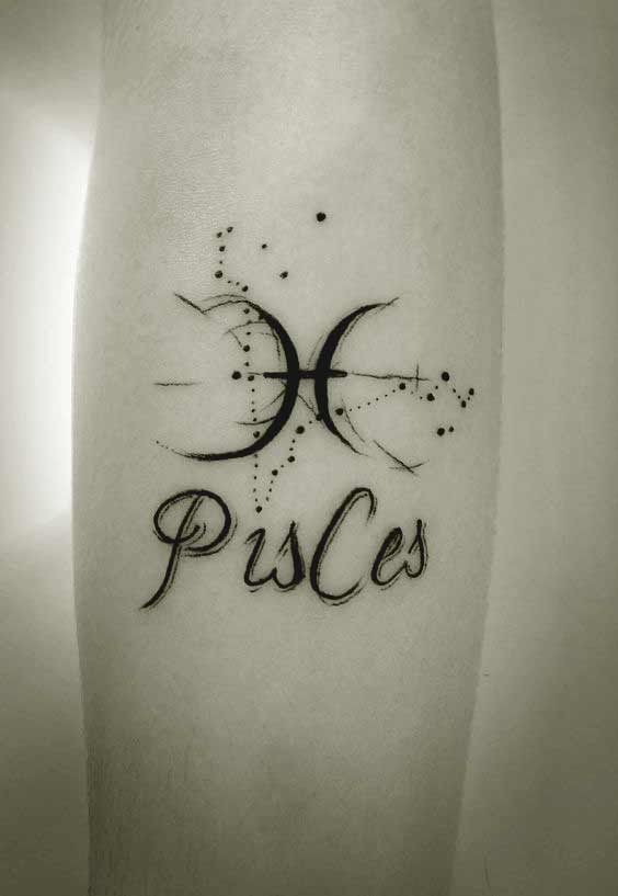 Buy Pisces Constellation Tattoo Water Lily Flower Tattoo Design Online in  India  Etsy