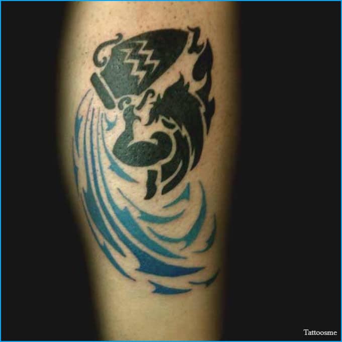 tribal aquarius tattoo designs