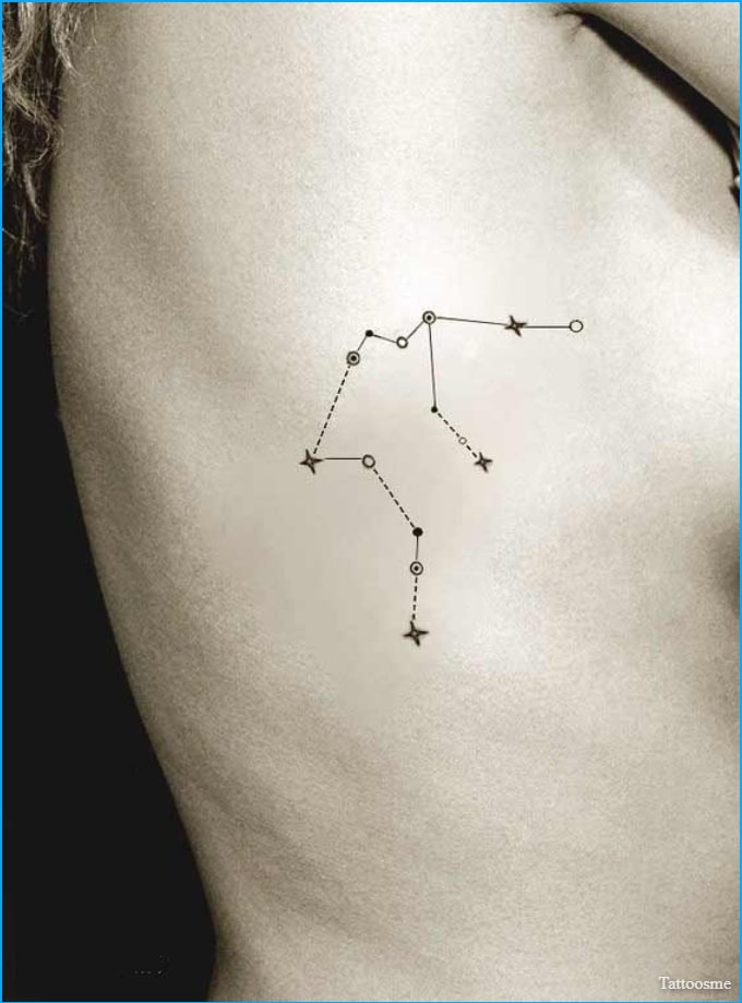 aquarius constellation tattoo