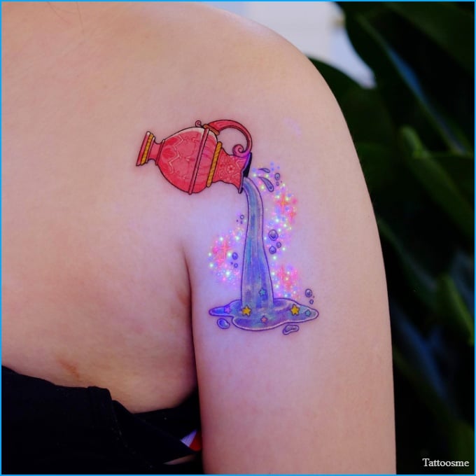 UV aquarius tattoo designs