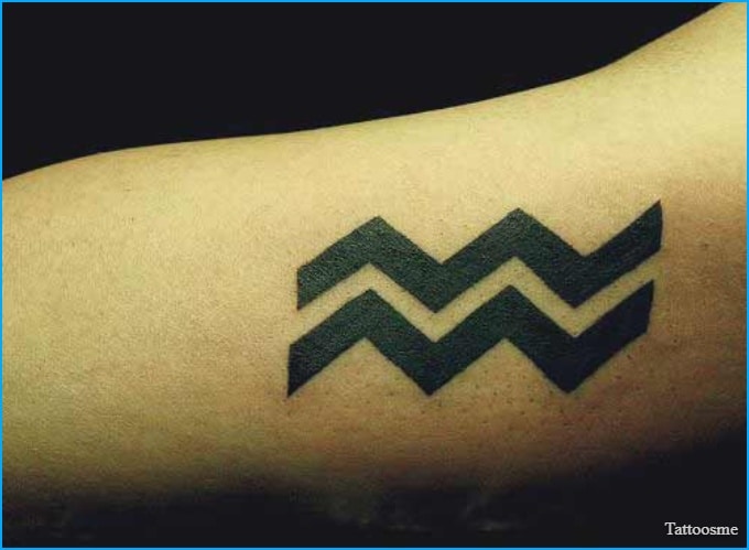tribal aquarius symbol tattoo designs