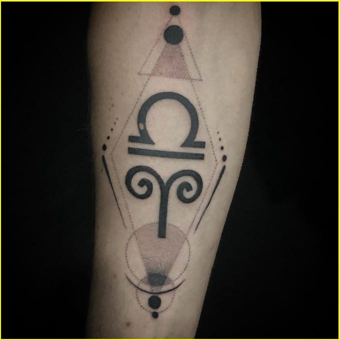 libra and aries tattoo together