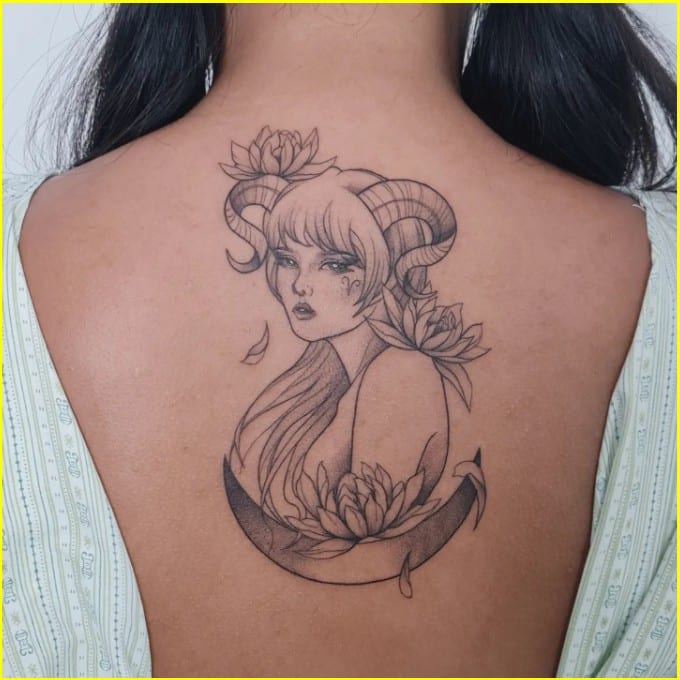 aries goddess tattoo 