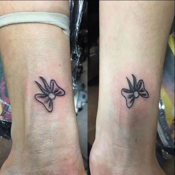 bow matching tattoos designs