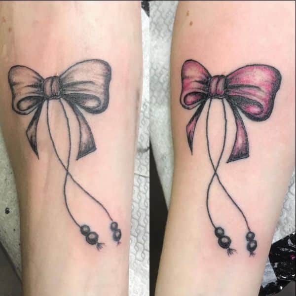 bow tattoos for best friends