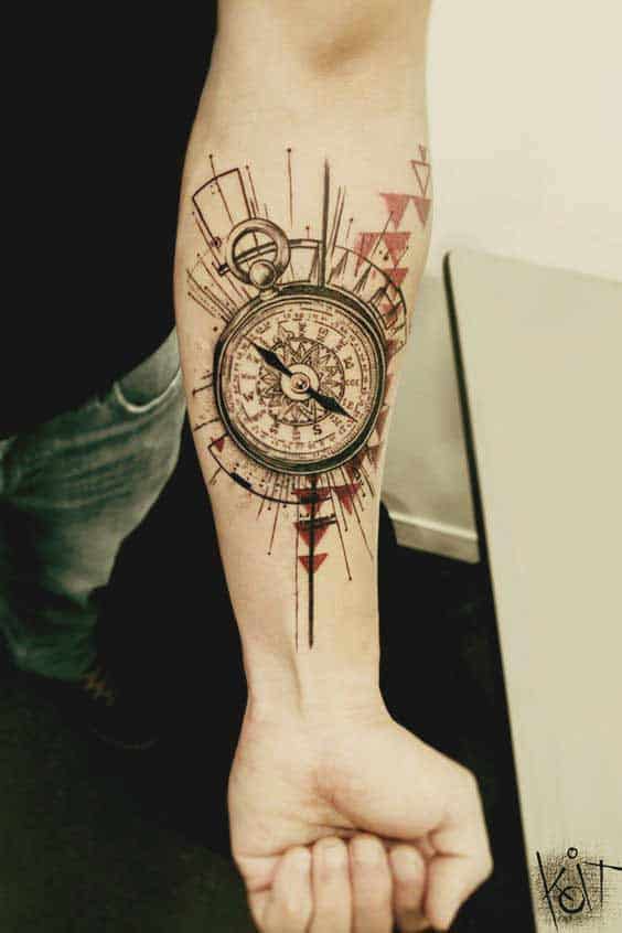Small compass tattoos ideas for men