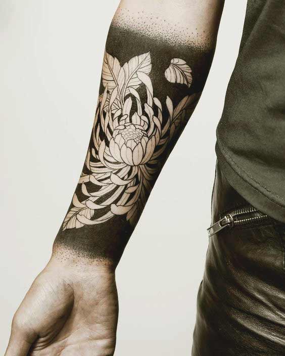 Flower inner forearm tattoos