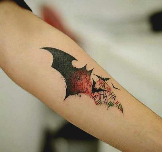 Small batman forearm tattoo ideas