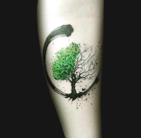 Small Tree forearm tattoos