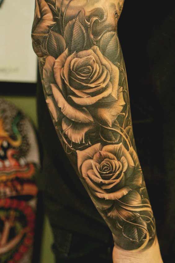 rose tattoo designs for forearms