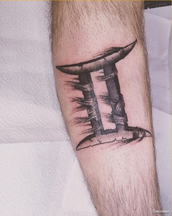 gemini tattoo arm