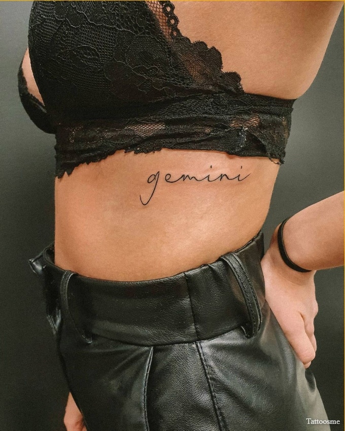 gemini font tattoo