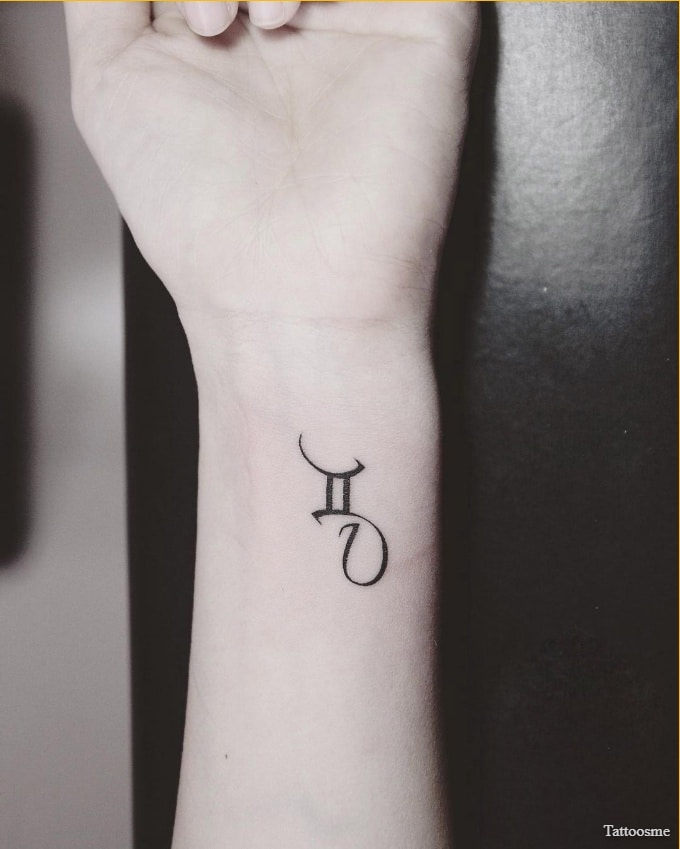 meaningful unique gemini tattoos on wrist