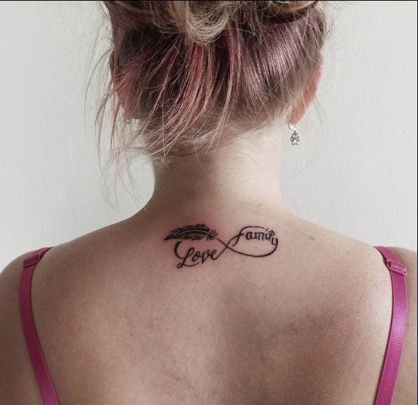 infinity tattoo with names