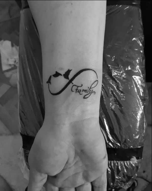 Wrist Tattoo Temporary Infinity Birds Always Forever Love 