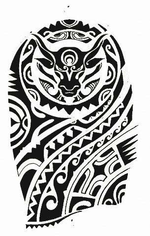 Polynesian taurus tattoos