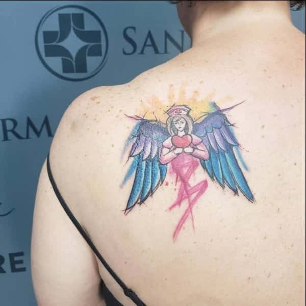 angel with wings tattoos