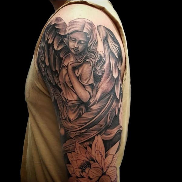 angel tattoo for men forearm