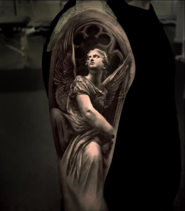 angel tattoo shoulder