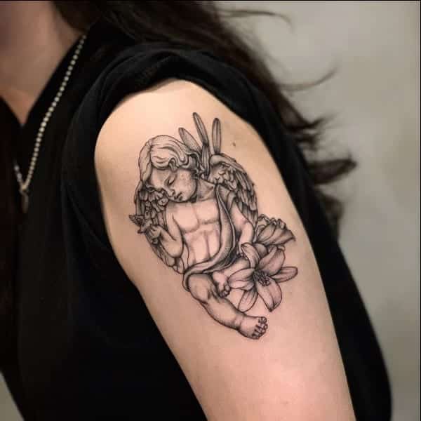 15 Beautiful Angel Tattoo Designs for Heavenly Look