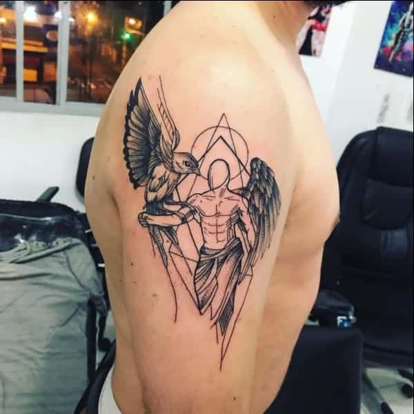 Pin on Half Angel Half Demon Tattoo